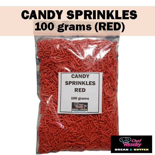 Candy Sprinkles Cupcake 100 Grams (Red Orange Blue Pink Violet Green Rainbow White Yellow)