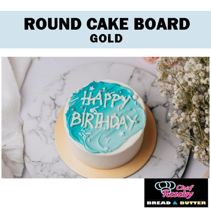ROUND CAKE BOARDS AND TRAYS (Gold)
