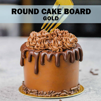 ROUND CAKE BOARDS AND TRAYS (Gold)