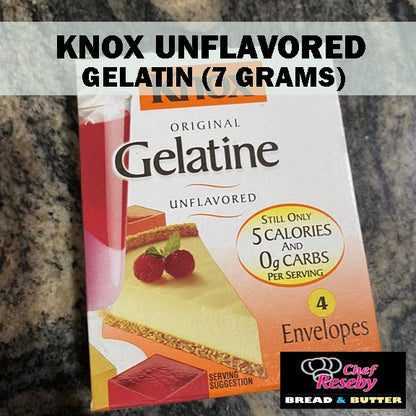 Knox Clear and Unflavored Gelatin for Baking and Cooking (7grams)