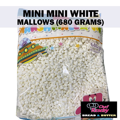 Mini Mini White Marshmallows 680Grams Cupcake Toppers Cookie Ice Cream Toppings