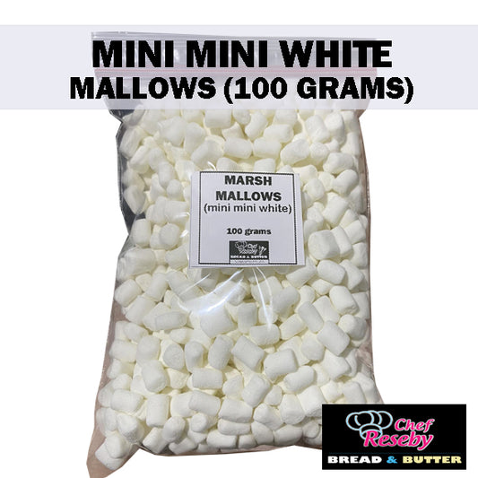 Mini Mini White Marshmallows  Cupcake Toppers Cookie Ice Cream Toppings 100 grams
