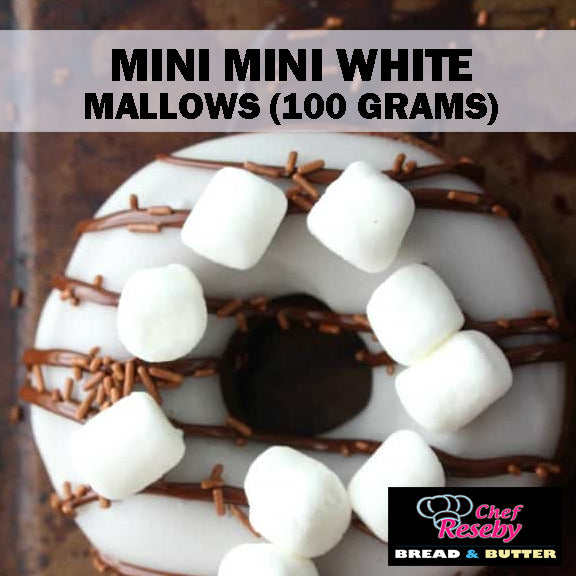 Mini Mini White Marshmallows  Cupcake Toppers Cookie Ice Cream Toppings 100 grams