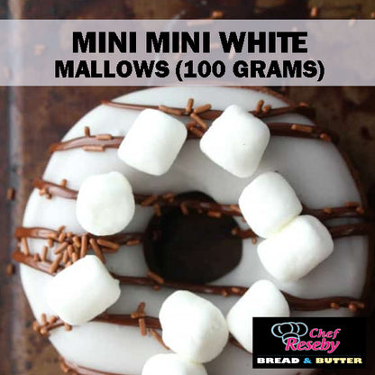 Mini Mini White Marshmallows  Cupcake Toppers Cookie Ice Cream Toppings 100 grams