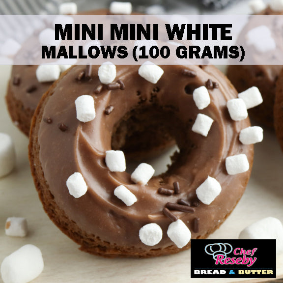 Mini Mini White Marshmallows  Cupcake Toppers Cookie Ice Cream Toppings 100 grams