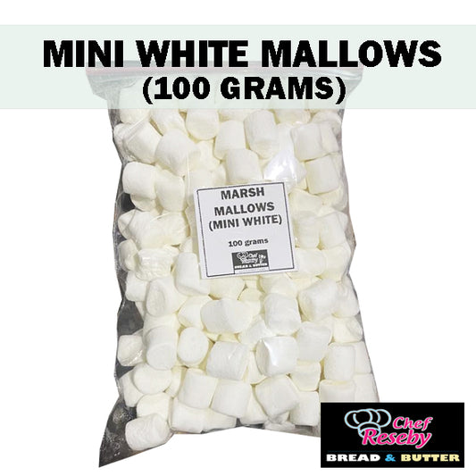 Mini White Marshmallows for Cupcake Toppers Cookie Ice Cream Toppings 100 grams