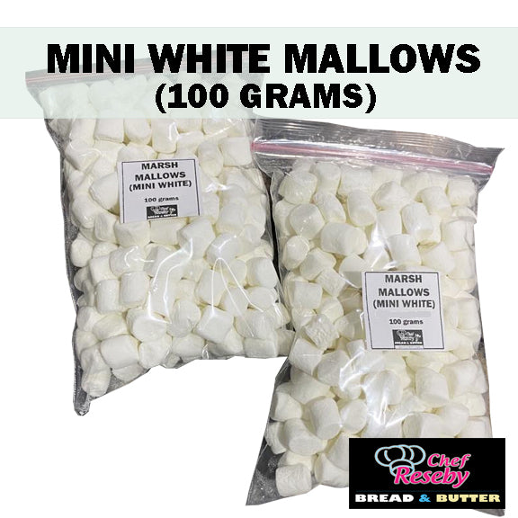 Mini White Marshmallows for Cupcake Toppers Cookie Ice Cream Toppings 100 grams