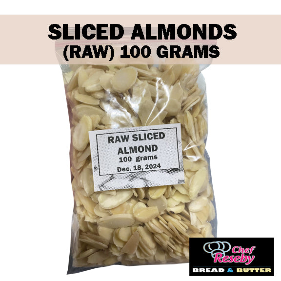 RAW SLICED ALMOND/ALMONDS 100GRAMS
