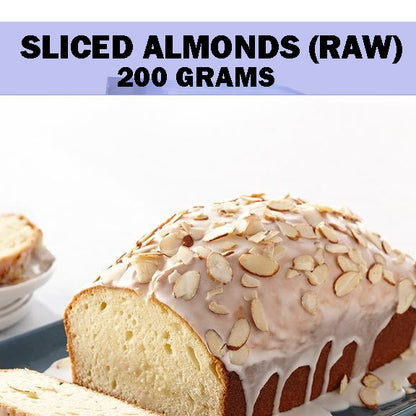 Raw Sliced Almond/Almonds 200grams Expiration December 18, 2026