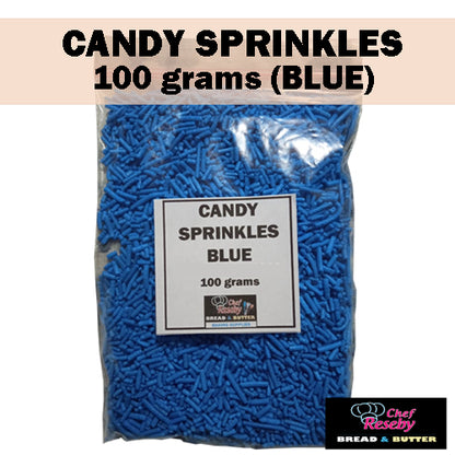 Candy Sprinkles Cupcake 100 Grams (Red Orange Blue Pink Violet Green Rainbow White Yellow)