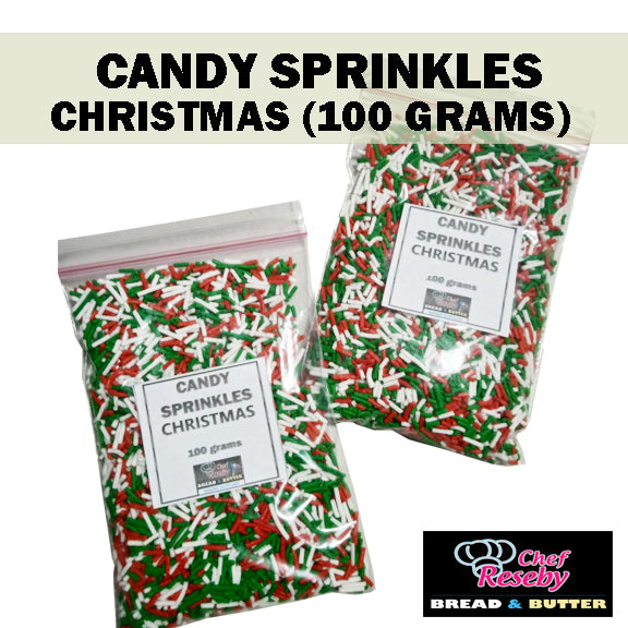 Christmas Candy Sprinkles Cupcake Toppers Cookie Ice Cream Toppings 100 Grams