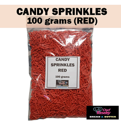 Candy Sprinkles Cupcake 100 Grams (Red Orange Blue Pink Violet Green Rainbow White Yellow)