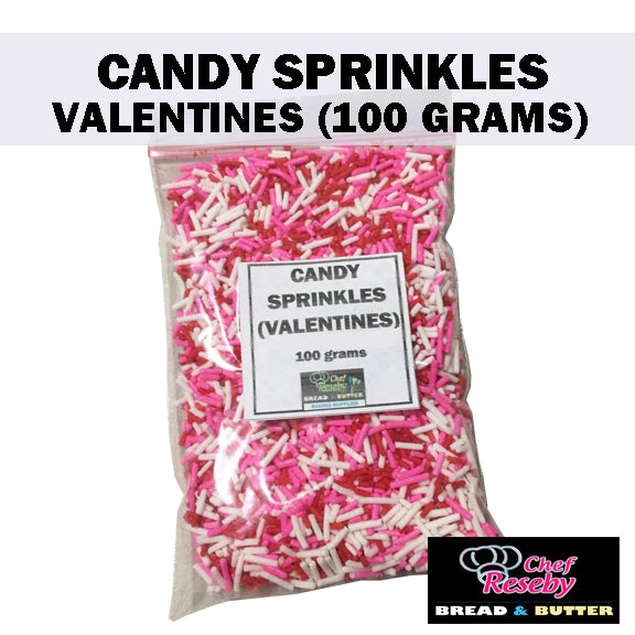 Valentines Candy Sprinkles Cupcake Toppers