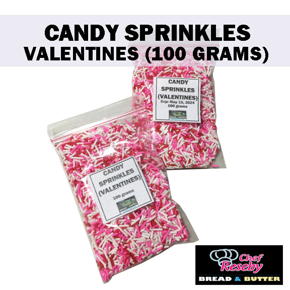 Valentines Candy Sprinkles Cupcake Toppers