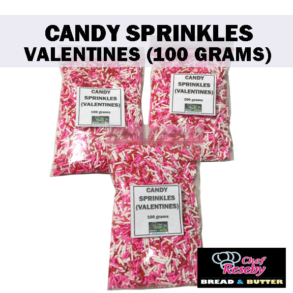 Valentines Candy Sprinkles Cupcake Toppers