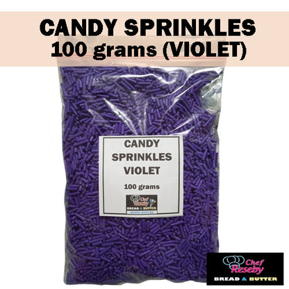 Candy Sprinkles Cupcake 100 Grams (Red Orange Blue Pink Violet Green Rainbow White Yellow)