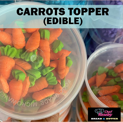 Edible Carrot Cupcake, Cake and Donut Topper (1 Canister)