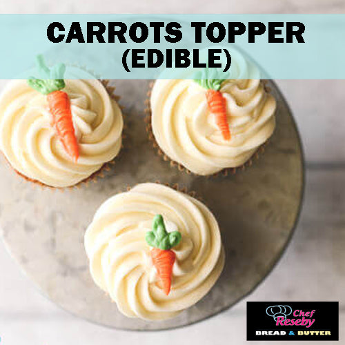 Edible Carrot Cupcake, Cake and Donut Topper (1 Canister)