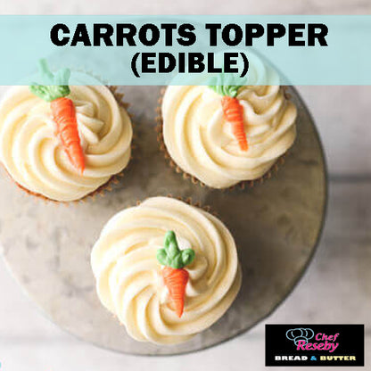 Edible Carrot Cupcake, Cake and Donut Topper (1 Canister)