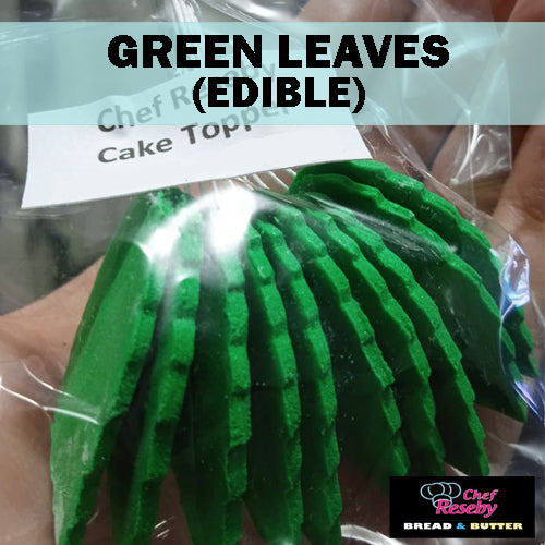 Edible Green Leaves Cupcake and Cake Topper (10pcs/pack)